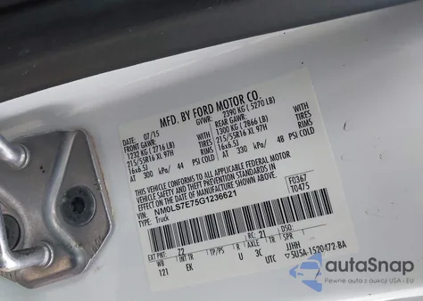 2016 Ford Transit Connect Xl из США, поврежденный, VIN NM0LS7E75G1236621